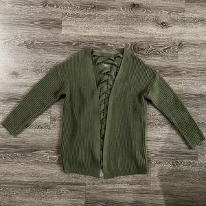 Derek Heart Cable Knit Cardigan